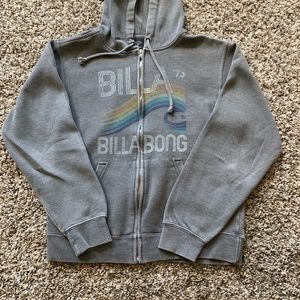 Grey Zip-up Billabong Hoodie